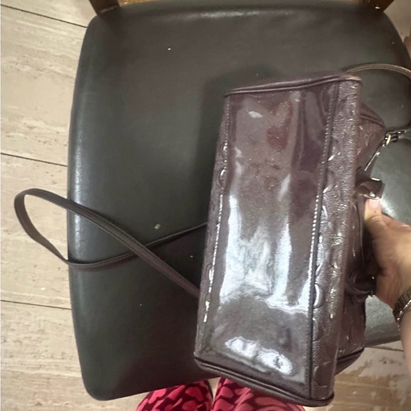 Coach Embossed Signature Satchel in Deep Brown - Picture 3 of 3